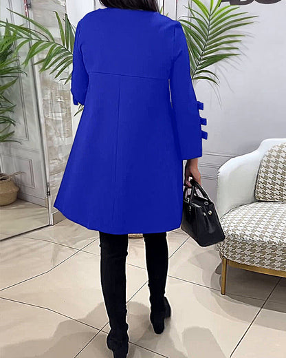 Hatie™ | Casual jurk met lange mouwen en knie lengte