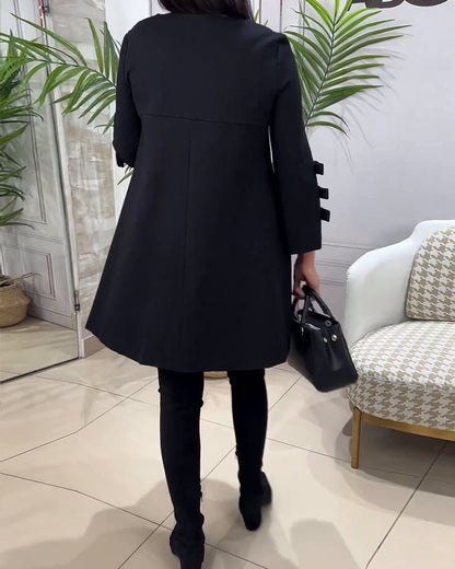 Hatie™ | Casual jurk met lange mouwen en knie lengte
