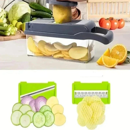 16-in-1 MultiSlice™ | Voedselhakker en Rasp Met Handvat voor Keukenbereiding