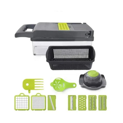 16-in-1 MultiSlice™ | Voedselhakker en Rasp Met Handvat voor Keukenbereiding