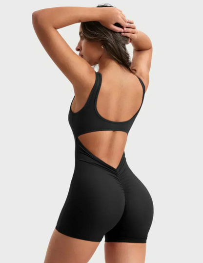 Stralende Ondersteuning™ |De V-Back Romper met Ingebouwde Beha