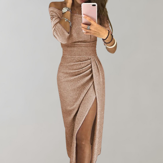 Caia Elegance™ | De Off-Shoulder Maxi-Jurk voor de Perfecte Avond