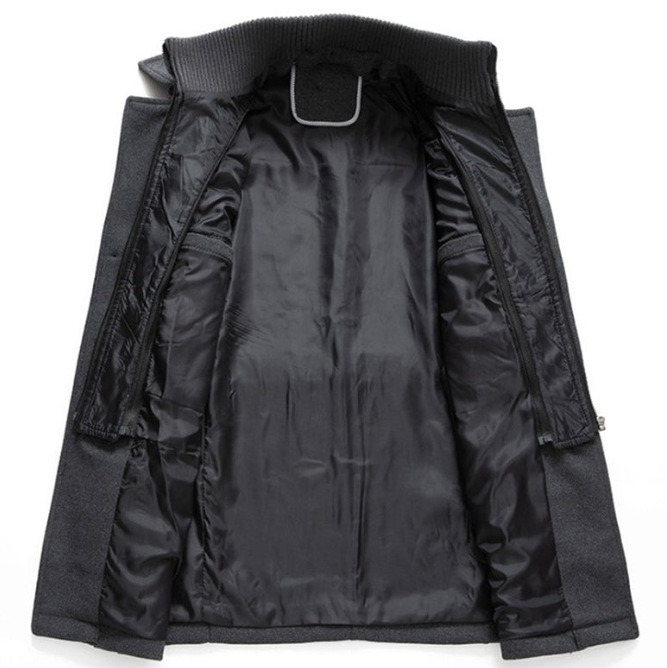 Classic Wool Overcoat™ | Heren Wollen Mantel met Dubbele Kraag