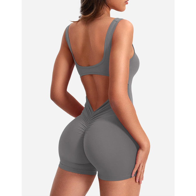 Stralende Ondersteuning™ |De V-Back Romper met Ingebouwde Beha
