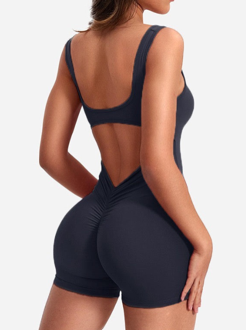 Stralende Ondersteuning™ |De V-Back Romper met Ingebouwde Beha