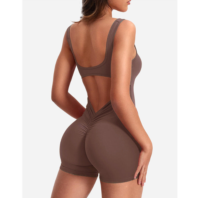 Stralende Ondersteuning™ |De V-Back Romper met Ingebouwde Beha